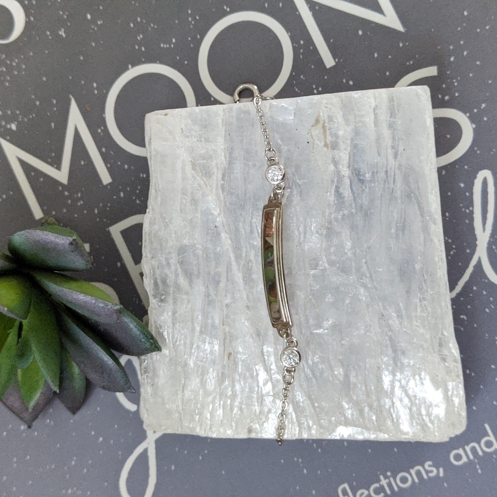 Newborn name plate bracelet (blank) sterling silver